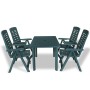 Juego de comedor de jardín 5 piezas plástico verde de vidaXL, Conjuntos de jardín - Ref: Foro24-275079, Precio: 526,17 €, Des...