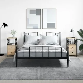 Mesita noche 2 uds madera ingeniería roble Sonoma 34x35,5x70 cm de vidaXL, Mesitas de noche - Ref: Foro24-825946, Precio: 121...