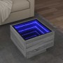 Mesa auxiliar con LED madera ingeniería gris Sonoma 40x40x30cm en Mesas de centro | Comprar online en Foru.es