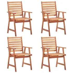 Sillas de comedor de jardín 4 unidades madera maciza de acacia de vidaXL, Sillas de jardín - Ref: Foro24-3051100, Precio: 286...