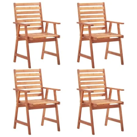 Sillas de comedor de jardín 4 unidades madera maciza de acacia de vidaXL, Sillas de jardín - Ref: Foro24-3051100, Precio: 286...