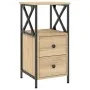Mesita noche 2 uds madera ingeniería roble Sonoma 34x35,5x70 cm de vidaXL, Mesitas de noche - Ref: Foro24-825946, Precio: 121...