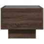 Mesa auxiliar con LED madera ingeniería marrón roble 40x40x30cm en Mesas de centro | Comprar online en Foru.es