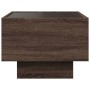 Mesa auxiliar con LED madera ingeniería marrón roble 40x40x30cm en Mesas de centro | Comprar online en Foru.es