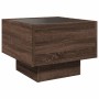 Mesa auxiliar con LED madera ingeniería marrón roble 40x40x30cm en Mesas de centro | Comprar online en Foru.es