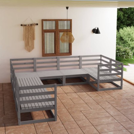 Juego de muebles de jardín 8 piezas madera maciza de pino en Conjuntos de jardín | Comprar online en Foru.es