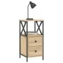 Mesita noche 2 uds madera ingeniería roble Sonoma 34x35,5x70 cm de vidaXL, Mesitas de noche - Ref: Foro24-825946, Precio: 121...