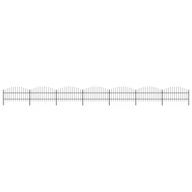 Garden fence with black steel spearheads (0.75-1)x11.9 m by vidaXL, fence panels - Ref: Foro24-277718, Price: 364,27 €, Disco...