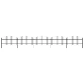 Gartenzaun mit Speerspitzen aus schwarzem Stahl (1-1,25) x 8,5 m von vidaXL, Zaunpaneele - Ref: Foro24-277725, Preis: 430,22 ...
