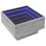 Mesa de centro y LED madera ingeniería gris Sonoma 50x50x30 cm en Mesas de centro | Comprar online en Foru.es