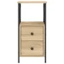 Mesita noche 2 uds madera ingeniería roble Sonoma 34x35,5x70 cm de vidaXL, Mesitas de noche - Ref: Foro24-825946, Precio: 121...