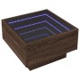 Mesa de centro y LED madera ingeniería marrón roble 50x50x30 cm en Mesas de centro | Comprar online en Foru.es