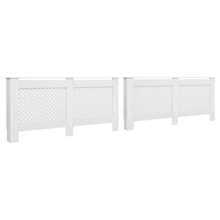 Cubiertas para radiador 2 unidades MDF blanco 172x19x81,5 cm de vidaXL, Accesorios para radiadores de calefacción - Ref: Foro...