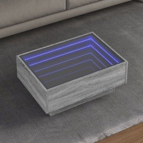 Mesa de centro y LED madera ingeniería gris Sonoma 70x50x30 cm en Mesas de centro | Comprar online en Foru.es