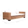 Sofá de 3 plazas para jardín ratán natural de vidaXL, Sofás de exterior - Ref: Foro24-276351, Precio: 664,48 €, Descuento: %