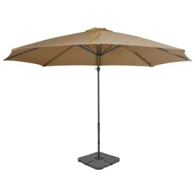 Sombrilla de jardín con base portátil gris topo de vidaXL, Sombrillas - Ref: Foro24-276334, Precio: 194,04 €, Descuento: %