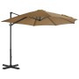 Sombrilla de jardín con base portátil gris topo de vidaXL, Sombrillas - Ref: Foro24-276334, Precio: 197,31 €, Descuento: %