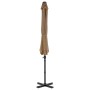 Sombrilla de jardín con base portátil gris topo de vidaXL, Sombrillas - Ref: Foro24-276334, Precio: 197,31 €, Descuento: %