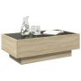 Mesa de centro y LED madera ingeniería roble Sonoma 90x50x30 cm en Mesas de centro | Comprar online en Foru.es