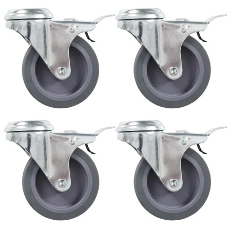 Ruedas giratorias con agujero pasador 8 unidades 75 mm de vidaXL, Manipulación de materiales - Ref: Foro24-277856, Precio: 36...