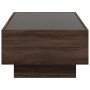 Mesa de centro y LED madera ingeniería marrón roble 90x50x30 cm en Mesas de centro | Comprar online en Foru.es