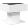 Mesa de centro con luz LED madera ingeniería blanca 50x50x45 cm en Mesas de centro | Comprar online en Foru.es