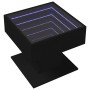 Mesa de centro con luz LED madera ingeniería negra 50x50x45 cm en Mesas de centro | Comprar online en Foru.es