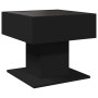 Mesa de centro con luz LED madera ingeniería negra 50x50x45 cm en Mesas de centro | Comprar online en Foru.es