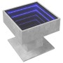 Mesa de centro y LED madera ingeniería gris hormigón 50x50x45cm en Mesas de centro | Comprar online en Foru.es