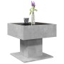 Mesa de centro y LED madera ingeniería gris hormigón 50x50x45cm en Mesas de centro | Comprar online en Foru.es