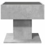 Mesa de centro y LED madera ingeniería gris hormigón 50x50x45cm en Mesas de centro | Comprar online en Foru.es