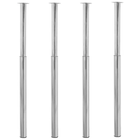 Patas de mesa telescópicas 4 unidades cromado 710 mm-1100 mm de vidaXL, Patas para mesas - Ref: Foro24-3051486, Precio: 95,59...