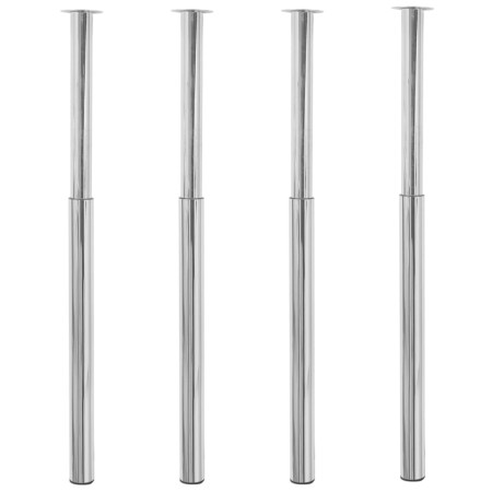 Patas de mesa telescópicas 4 unidades cromado 710 mm-1100 mm de vidaXL, Patas para mesas - Ref: Foro24-3051486, Precio: 93,51...