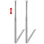 Patas de mesa telescópicas 4 unidades cromado 710 mm-1100 mm de vidaXL, Patas para mesas - Ref: Foro24-3051486, Precio: 93,51...