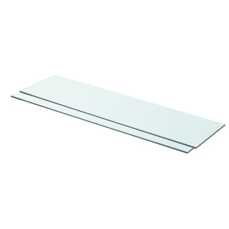 Estantes 2 unidades panel de vidrio transparente 80x20 cm de vidaXL, Estantes y estanterías - Ref: Foro24-3051574, Precio: 43...