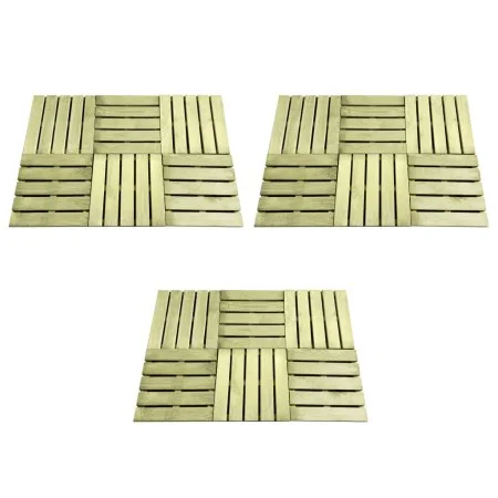 Baldosas de porche 18 unidades madera verde 50x50 cm de vidaXL, Suelos y moquetas - Ref: Foro24-276431, Precio: 181,45 €, Des...