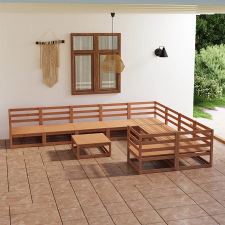 Juego de muebles de jardín 10 piezas madera maciza de pino en Conjuntos de jardín | Comprar online en Foru.es