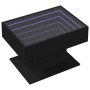 Mesa de centro con LED madera de ingeniería negro 70x50x45 cm en Mesas de centro | Comprar online en Foru.es