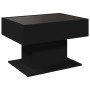 Mesa de centro con LED madera de ingeniería negro 70x50x45 cm en Mesas de centro | Comprar online en Foru.es