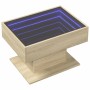 Mesa de centro y LED madera ingeniería roble Sonoma 70x50x45 cm en Mesas de centro | Comprar online en Foru.es