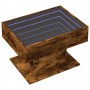 Mesa de centro y LED madera ingeniería roble ahumado 70x50x45cm en Mesas de centro | Comprar online en Foru.es