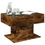 Mesa de centro y LED madera ingeniería roble ahumado 70x50x45cm en Mesas de centro | Comprar online en Foru.es