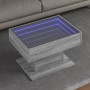 Mesa de centro y LED madera ingeniería gris Sonoma 70x50x45 cm en Mesas de centro | Comprar online en Foru.es