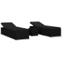 Tumbonas de jardín y mesita 3 piezas ratán sintético negro de vidaXL, Tumbonas - Ref: Foro24-3057666, Precio: 358,31 €, Descu...