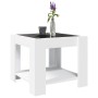 Mesa de centro con LED madera de ingeniería blanca 53x53x45 cm en Mesas de centro | Comprar online en Foru.es