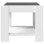 Mesa de centro con LED madera de ingeniería blanca 53x53x45 cm en Mesas de centro | Comprar online en Foru.es