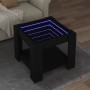 Mesa de centro con LED madera de ingeniería negro 53x53x45 cm en Mesas de centro | Comprar online en Foru.es