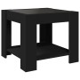 Mesa de centro con LED madera de ingeniería negro 53x53x45 cm en Mesas de centro | Comprar online en Foru.es
