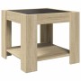 Mesa de centro y LED madera ingeniería roble Sonoma 53x53x45 cm en Mesas de centro | Comprar online en Foru.es