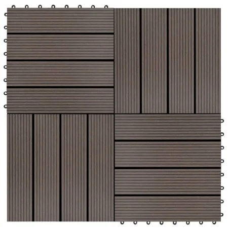 WPC-Verandafliesen 30x30 cm 2 m² dunkelbraun 22 Einheiten von vidaXL, Böden und Teppiche - Ref: Foro24-277802, Preis: 103,26 ...